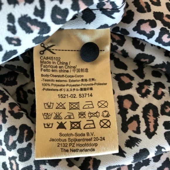Scotch & Soda Maison Scotch Leopard and Lace Top - Picture 4 of 5